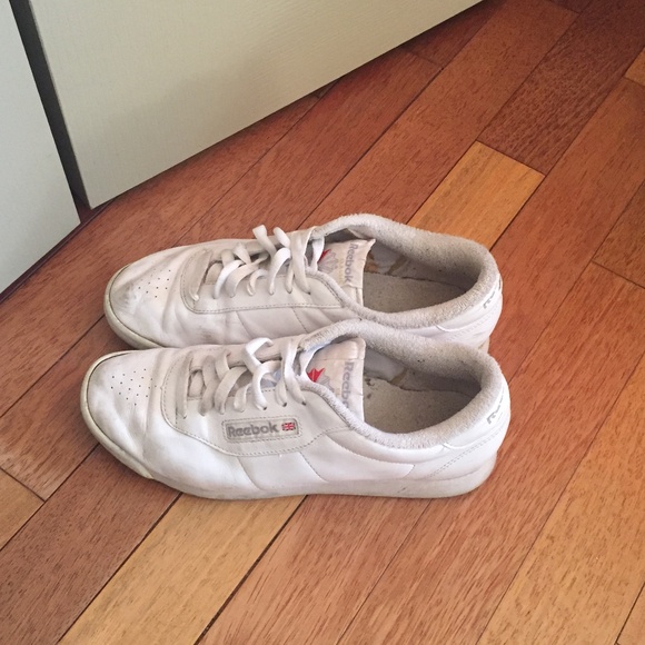 VINTAGE LEATHER REEBOK PRINCESS SNEAKERS - Picture 2 of 6